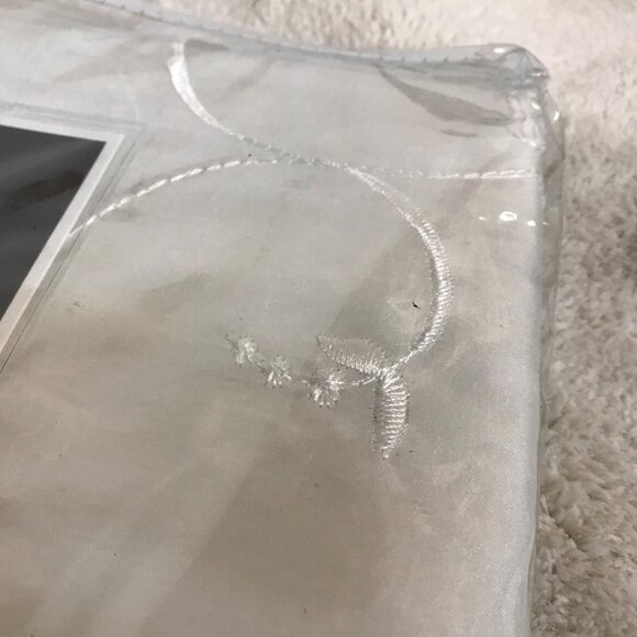 Whole Home Drapes Sheer Floral Embrodery Rod Pocket Teir 54" X 24" Irovy Sears - Picture 7 of 7